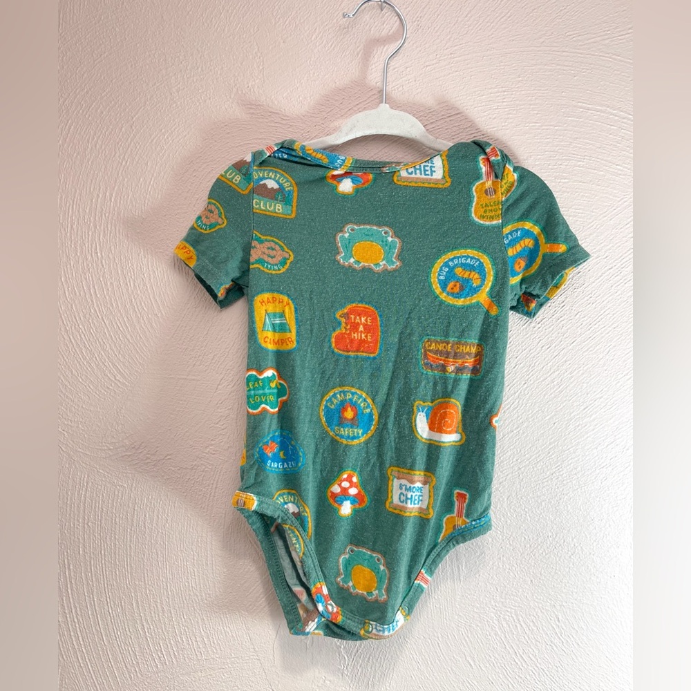 Infant 6-12m Camping Themed Bamboo Onesie